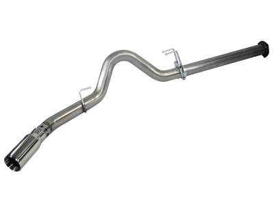 aFe Large Bore-HD 4in 409 Stainless Steel DPF-Back Exhaust System Ford Diesel Trucks 11-14 V8-6.7L (td) - 49-13028