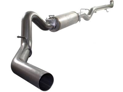 Exhaust - Exhaust Systems - AFE Power - aFe Large Bore-HD 4 IN 409 Stainless Steel Down-Pipe Back Exhaust System GM Diesel Trucks 01-07 V8-6.6L (td) LB7/LLY/LBZ - 49-14003