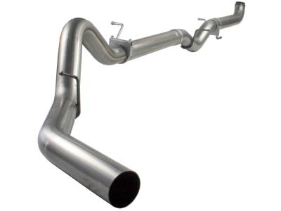 Exhaust - Exhaust Systems - AFE Power - aFe Large Bore-HD 4 IN 409 Stainless Steel Down-Pipe Back Exhaust System GM Diesel Trucks 01-07 V8-6.6L (td) LB7/LLY/LBZ - 49-14003NM