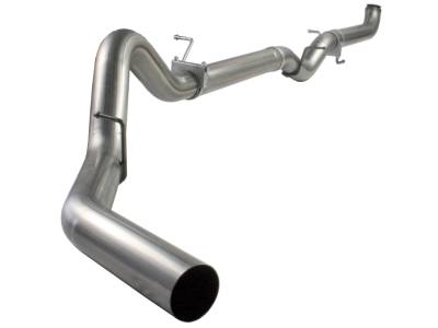 aFe Large Bore-HD 4 IN 409 Stainless Steel Down-Pipe Back Exhaust System GM Diesel Trucks 07.5-10 V8-6.6L (td) LMM - 49-14017NM