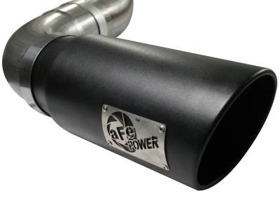 AFE Power - aFe Large Bore-HD 5 IN 409 Stainless Steel Turbo-Back Race Pipe w/Muffler/Black Tip Dodge Diesel Trucks 03-04.5 L6-5.9L (td) - 49-42032-B - Image 3