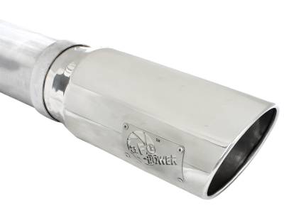 AFE Power - aFe Large Bore-HD 5in 409 Stainless Steel DPF-Back Exhaust System w/Polished Tip RAM Diesel Trucks 13-18 L6-6.7L (td) - 49-42039-P - Image 6