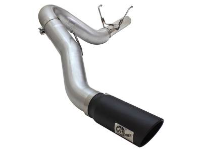 Exhaust - Exhaust Systems - AFE Power - aFe Large Bore-HD 5in 409 Stainless Steel DPF-Back Exhaust System w/Black Tip RAM Diesel Trucks 13-18 L6-6.7L (td) - 49-42051-1B