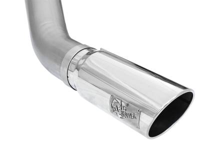 AFE Power - aFe Large Bore-HD 5in 409 Stainless Steel DPF-Back Exhaust System w/Polished Tip RAM Diesel Trucks 13-18 L6-6.7L (td) - 49-42051-1P - Image 6
