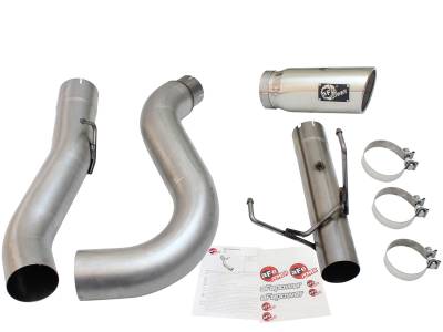 AFE Power - aFe Large Bore-HD 5in 409 Stainless Steel DPF-Back Exhaust System w/Polished Tip RAM Diesel Trucks 13-18 L6-6.7L (td) - 49-42051-1P - Image 7