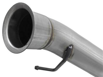 AFE Power - aFe Large Bore-HD 4 IN 409 Stainless Steel Turbo-Back Race Pipe w/Muffler/Polished Tip RAM Diesel Trucks 13-18 L6-6.7L (td) - 49-42054-P - Image 4