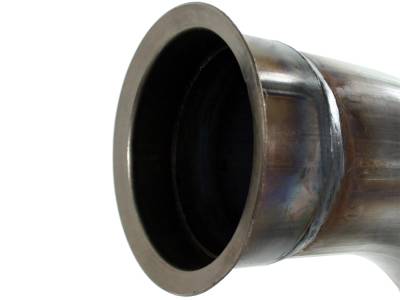 AFE Power - aFe Large Bore-HD 4 IN 409 Stainless Steel Turbo-Back Race Pipe w/Muffler/Polished Tip Ford Diesel Trucks 03-07 V8-6.0L (td) - 49-43004 - Image 2