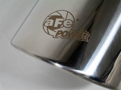 AFE Power - aFe Large Bore-HD 4 IN 409 Stainless Steel Turbo-Back Race Pipe w/Muffler/Polished Tip Ford Diesel Trucks 03-07 V8-6.0L (td) - 49-43004 - Image 7