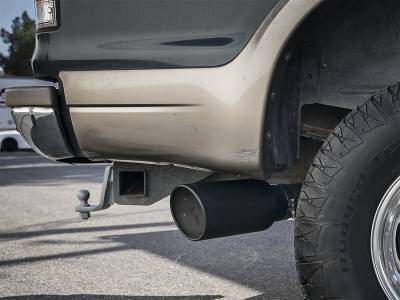 AFE Power - aFe Large Bore-HD 4 IN 409 Stainless Steel Turbo-Back Race Pipe w/Muffler/Black Tip Ford Excursion 00-03 V8-7.3L (td) - 49-43008-B - Image 3