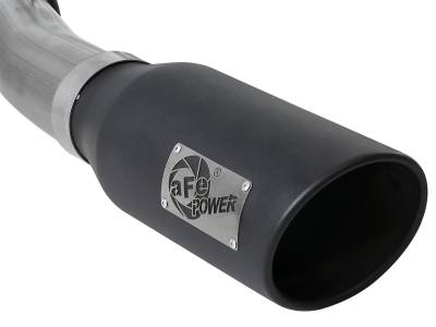 AFE Power - aFe Large Bore-HD 4 IN 409 Stainless Steel Turbo-Back Race Pipe w/Muffler/Black Tip Ford Excursion 00-03 V8-7.3L (td) - 49-43008-B - Image 5