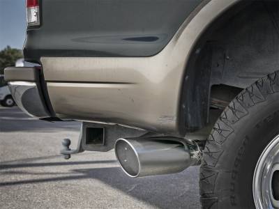 AFE Power - aFe Large Bore-HD 4 IN 409 Stainless Steel Turbo-Back Race Pipe w/Muffler/Polished Tip Ford Excursion 00-03 V8-7.3L (td) - 49-43008-P - Image 3