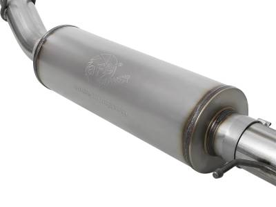 AFE Power - aFe Large Bore-HD 4 IN 409 Stainless Steel Turbo-Back Race Pipe w/Muffler/Polished Tip Ford Excursion 00-03 V8-7.3L (td) - 49-43008-P - Image 5