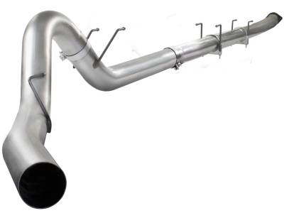 aFe Large Bore-HD 5in 409 Stainless Steel Down-Pipe Back Exhaust System Ford Diesel Trucks 11-16 V8-6.7L (td) - 49-43039NM