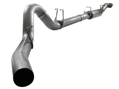 Exhaust - Exhaust Systems - AFE Power - aFe Large Bore-HD 5in 409 Stainless Steel Down-Pipe Back Exhaust System Ford Diesel Trucks 08-10 V8-6.4L (td) - 49-43040
