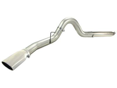 AFE Power - aFe Large Bore-HD 5in 409 Stainless Steel DPF-Back Exhaust System w/Polished Tip Ford Diesel Trucks 08-10 V8-6.4L (td) - 49-43054-P - Image 2