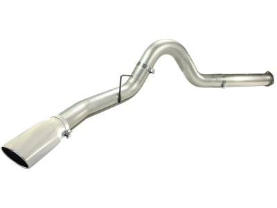 AFE Power - aFe Large Bore-HD 5in 409 Stainless Steel DPF-Back Exhaust System w/Polished Tip Ford Diesel Trucks 11-14 V8-6.7L (td) - 49-43055-P - Image 2
