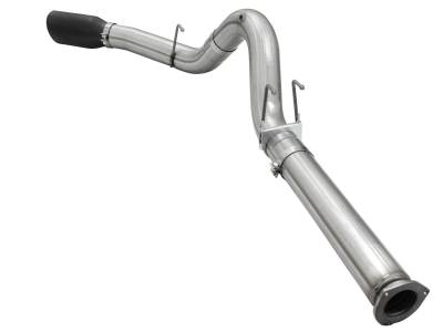 AFE Power - aFe Large Bore-HD 5in 409 Stainless Steel DPF-Back Exhaust System w/Black Tip Ford Diesel Trucks 15-16 V8-6.7L (td) - 49-43064-B - Image 3