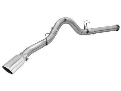 AFE Power - aFe Large Bore-HD 5in 409 Stainless Steel DPF-Back Exhaust System w/Polished Tip Ford Diesel Trucks 15-16 V8-6.7L (td) - 49-43064-P - Image 2