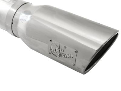 AFE Power - aFe Large Bore-HD 5in 409 Stainless Steel DPF-Back Exhaust System w/Polished Tip Ford Diesel Trucks 15-16 V8-6.7L (td) - 49-43064-P - Image 6