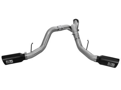AFE Power - aFe Large Bore-HD 4in 409 Stainless Steel DPF-Back Exhaust System w/Black Tip Ford Diesel Trucks 11-14 V8-6.7L (td) - 49-43065-B - Image 3