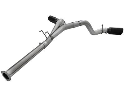 AFE Power - aFe Large Bore-HD 4in 409 Stainless Steel DPF-Back Exhaust System w/Black Tip Ford Diesel Trucks 11-14 V8-6.7L (td) - 49-43065-B - Image 4