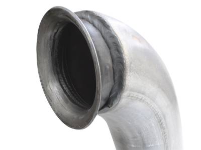 AFE Power - aFe Large Bore-HD 5 IN 409 Stainless Steel Turbo-Back Race Pipe w/Muffler/Polished Tip Ford Diesel Trucks 99-03 V8-7.3L (td) - 49-43075-P - Image 3
