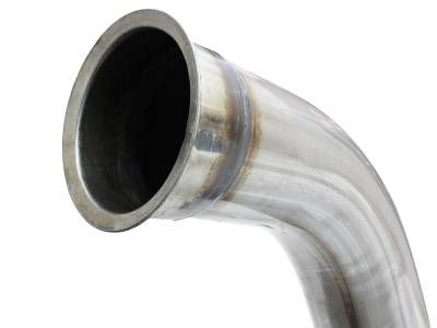 AFE Power - aFe Large Bore-HD 5 IN 409 Stainless Steel Turbo-Back Race Pipe w/Muffler/Black Tip Ford Diesel Trucks 03-07 V8-6.0L (td) - 49-43077-B - Image 4