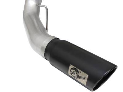 AFE Power - aFe Large Bore-HD 5 IN 409 Stainless Steel Turbo-Back Race Pipe w/Muffler/Black Tip Ford Diesel Trucks 03-07 V8-6.0L (td) - 49-43077-B - Image 7