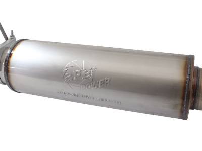 AFE Power - aFe Large Bore-HD 5 IN 409 Stainless Steel Turbo-Back Race Pipe w/Muffler/Polished Tip Ford Diesel Trucks 03-07 V8-6.0L (td) - 49-43077-P - Image 5