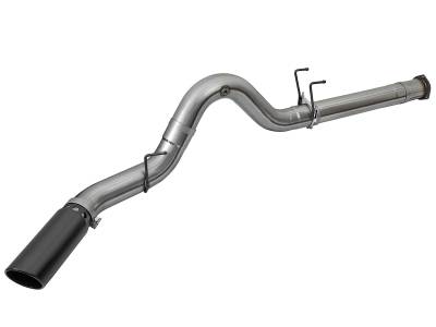 AFE Power - aFe Large Bore-HD 5in 409 Stainless Steel DPF-Back Exhaust System w/Black Tip Ford Diesel Trucks 17-18 V8-6.7L (td) - 49-43090-B - Image 3