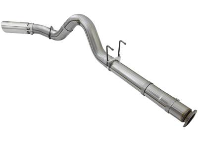 AFE Power - aFe Large Bore-HD 5in 409 Stainless Steel DPF-Back Exhaust System w/Polished Tip Ford Diesel Trucks 17-18 V8-6.7L (td) - 49-43090-P - Image 4