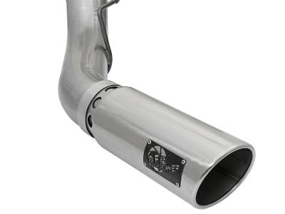 AFE Power - aFe Large Bore-HD 5in 409 Stainless Steel DPF-Back Exhaust System w/Polished Tip Ford Diesel Trucks 17-18 V8-6.7L (td) - 49-43090-P - Image 6