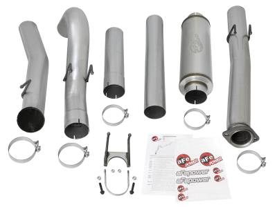 AFE Power - aFe Large BORE 5in Stainless Steel Down-Pipe Back Exhaust System w/Muffler-No Tip Ford Diesel Trucks 17-18 V8-6.7L (td) - 49-43093 - Image 5