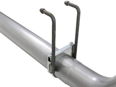 AFE Power - aFe Rebel XD 4in Stainless Steel Down-Pipe Back Exhaust System w/Dual Polished Tips Ford Diesel Trucks 17-18 V8-6.7L (td) - 49-43102-P - Image 3