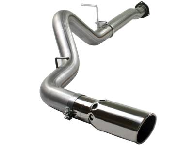 aFe Large Bore-HD 4in 409 Stainless Steel DPF-Back Exhaust System GM Diesel Trucks 07.5-10 V8-6.6L (td) LMM - 49-44004