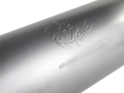 AFE Power - aFe Large Bore-HD 4 IN 409 Stainless Steel Down-Pipe Back Exhaust System w/Muffler/Polished Tip GM Diesel Trucks 07.5-10 V8-6.6L (td) LMM - 49-44017-P - Image 6