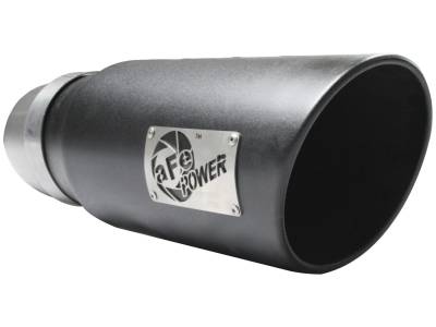 AFE Power - aFe Large Bore-HD 5in Stainless Steel Down-Pipe Back Exhaust System w/Black Tip GM Diesel Trucks 07.5-10 V8-6.6L (td) LMM - 49-44033-B - Image 5