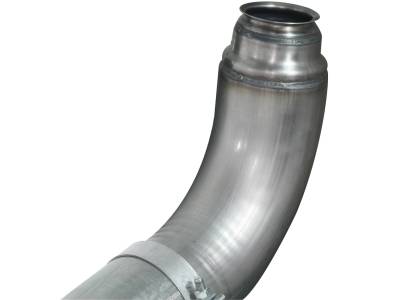 AFE Power - aFe Large Bore-HD 5in 409 Stainless Steel Down-Pipe Back Exhaust w/Polished Tip GM Diesel Trucks 11-15 V8-6.6L (td) LML - 49-44035-P - Image 5