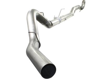 aFe Large Bore-HD 5in 409 Stainless Steel Down-Pipe Back Exhaust System GM Diesel Trucks 11-15 V8-6.6L (td) LML - 49-44035NM