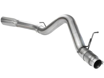 AFE Power - aFe Large Bore-HD 5in 409 Stainless Steel DPF-Back Exhaust System w/Polished Tip GM Diesel Trucks 11-16 V8-6.6L (td) LML - 49-44041-P - Image 3