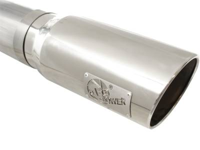 AFE Power - aFe Large Bore-HD 5in 409 Stainless Steel DPF-Back Exhaust System w/Polished Tip GM Diesel Trucks 11-16 V8-6.6L (td) LML - 49-44041-P - Image 4