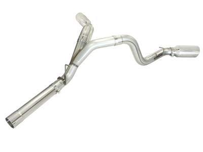 AFE Power - aFe Large Bore-HD 4in 409 Stainless Steel DPF-Back Exhaust System w/Polished Tip GM Diesel Trucks 11-16 V8-6.6L (td) LML - 49-44043-P - Image 3