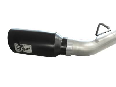 AFE Power - aFe Large Bore-HD 4 IN 409 Stainless Steel Down-Pipe Back Exhaust System w/Muffler/Dual Black Tips GM Diesel Trucks 11-15 V8-6.6L (td) LML - 49-44044-B - Image 4