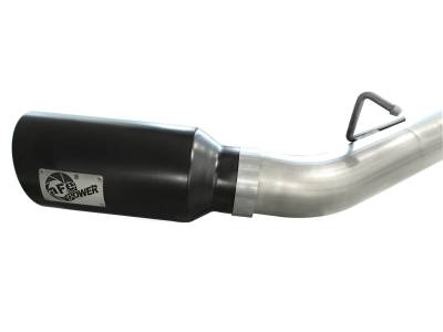 AFE Power - aFe Large Bore-HD 4 IN 409 Stainless Steel Down-Pipe Back Exhaust System w/Muffler/Dual Black Tips GM Diesel Trucks 15.5-16 V8-6.6L (td) LML - 49-44052-B - Image 3