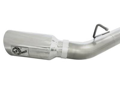 AFE Power - aFe Large Bore-HD 4 IN 409 Stainless Steel Down-Pipe Back Exhaust System w/Muffler/Dual Polished Tips GM Diesel Trucks 15.5-16 V8-6.6L (td) LML - 49-44052-P - Image 4