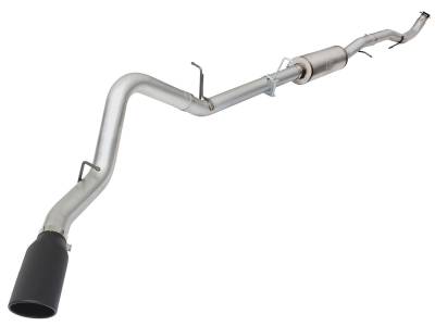 Exhaust - Exhaust Systems - AFE Power - aFe Large Bore-HD 4 IN 409 Stainless Steel Down-Pipe Back Exhaust System w/Muffler/Black Tip GM Diesel Trucks 15.5-16 V8-6.6L (td) LML - 49-44053-B