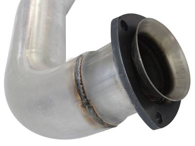 AFE Power - aFe Large Bore-HD 4 IN 409 Stainless Steel Down-Pipe Back Exhaust System w/Muffler/Polished Tip GM Diesel Trucks 15.5-16 V8-6.6L (td) LML - 49-44053-P - Image 4