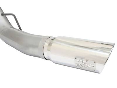 AFE Power - aFe Large Bore-HD 4 IN 409 Stainless Steel Down-Pipe Back Exhaust System w/Muffler/Polished Tip GM Diesel Trucks 15.5-16 V8-6.6L (td) LML - 49-44053-P - Image 5