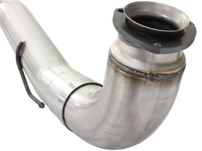 AFE Power - aFe Large Bore-HD 5in 409 Stainless Steel Down-Pipe Back Exhaust w/Polished Tip GM Diesel Trucks 15.5-16 V8-6.6L (td) LML - 49-44054-P - Image 4