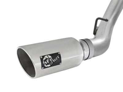 AFE Power - aFe Large Bore-HD 4in 409 Stainless Steel DPF-Back Exhaust System w/Polished Tip GM Diesel Trucks LML 2016 V8-6.6L - 49-44080-P - Image 3
